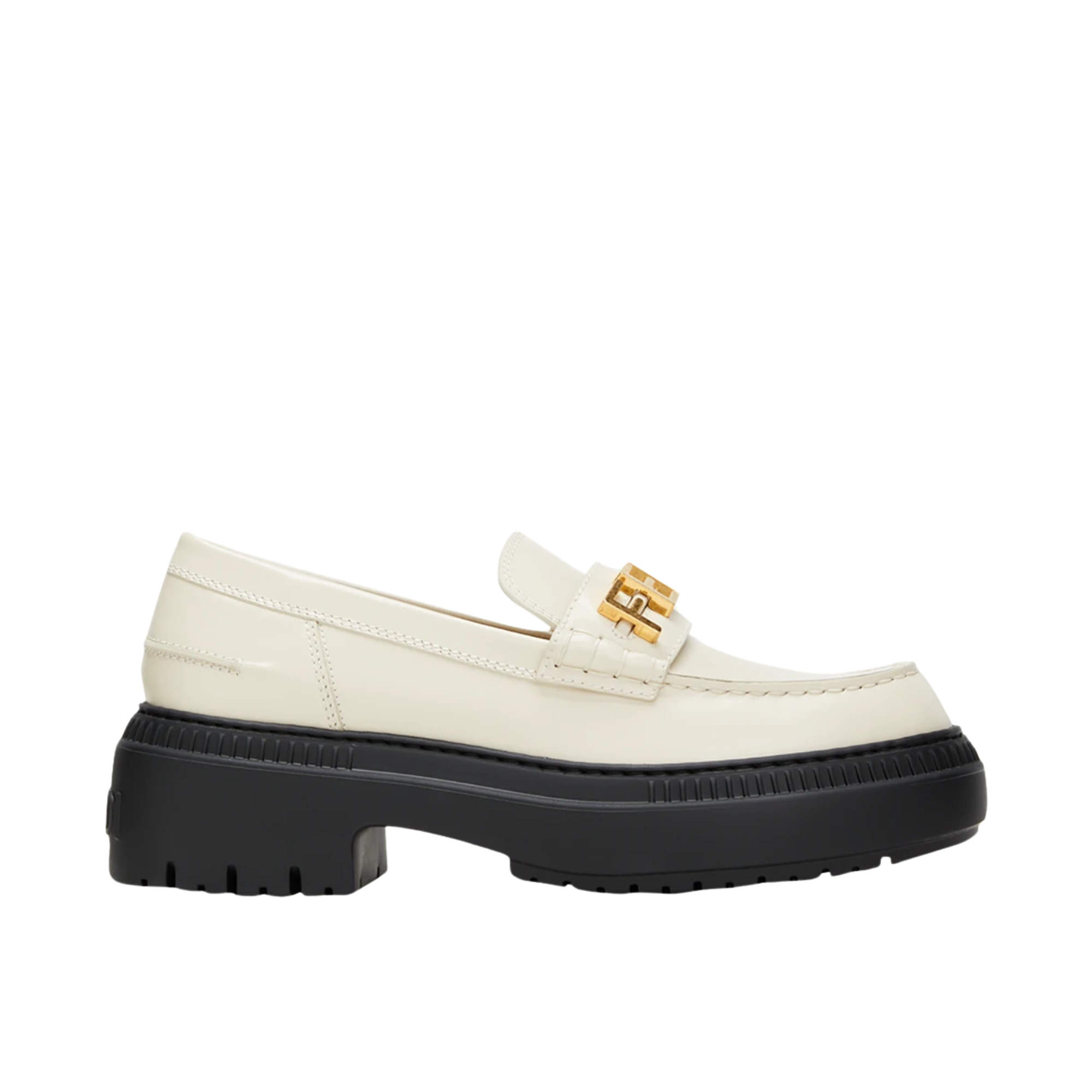 Fendigraphy Smooth Leather Loafers White 8D838369Ff1Iyw