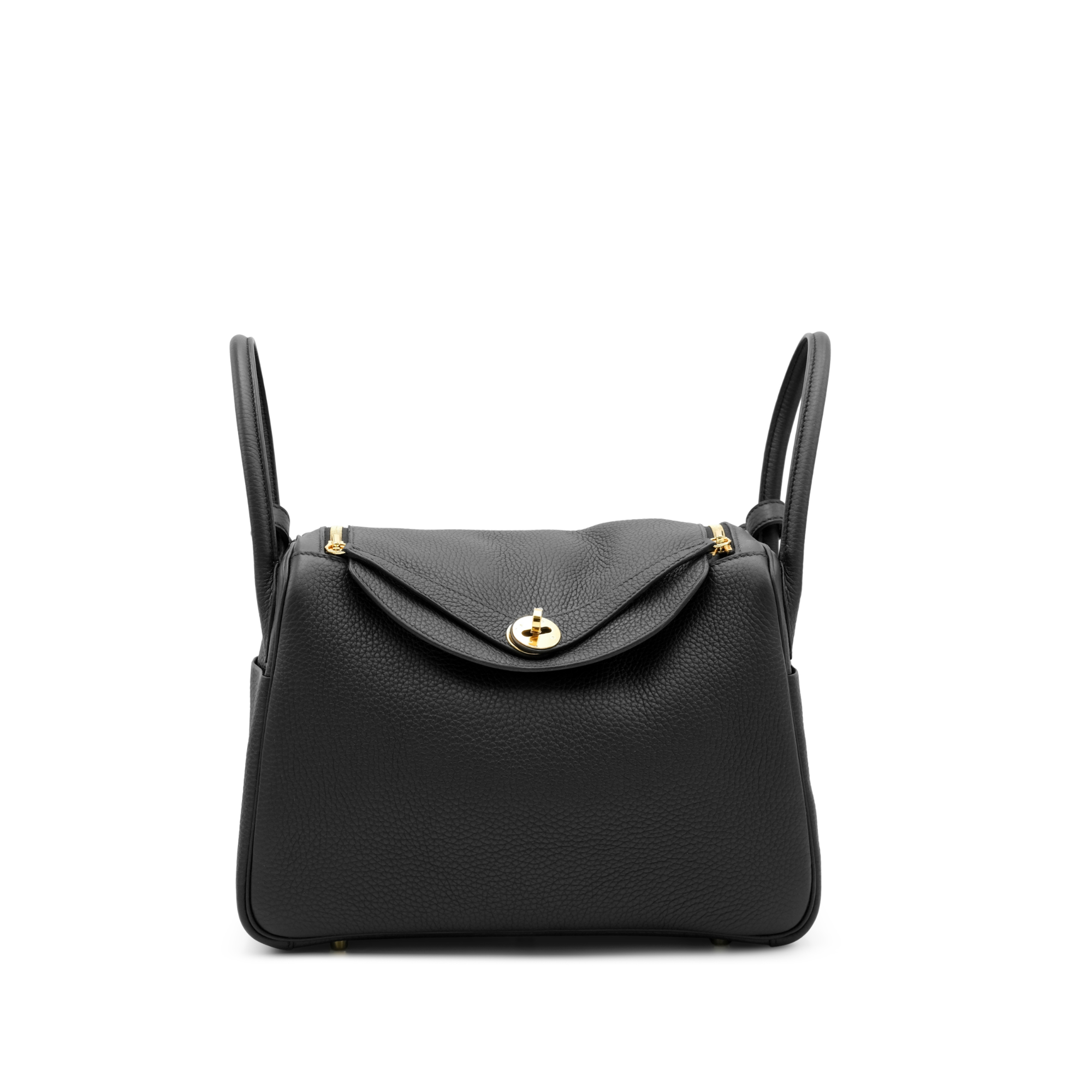 Hermes Women Lindy 26cm Clemence Leather-Black