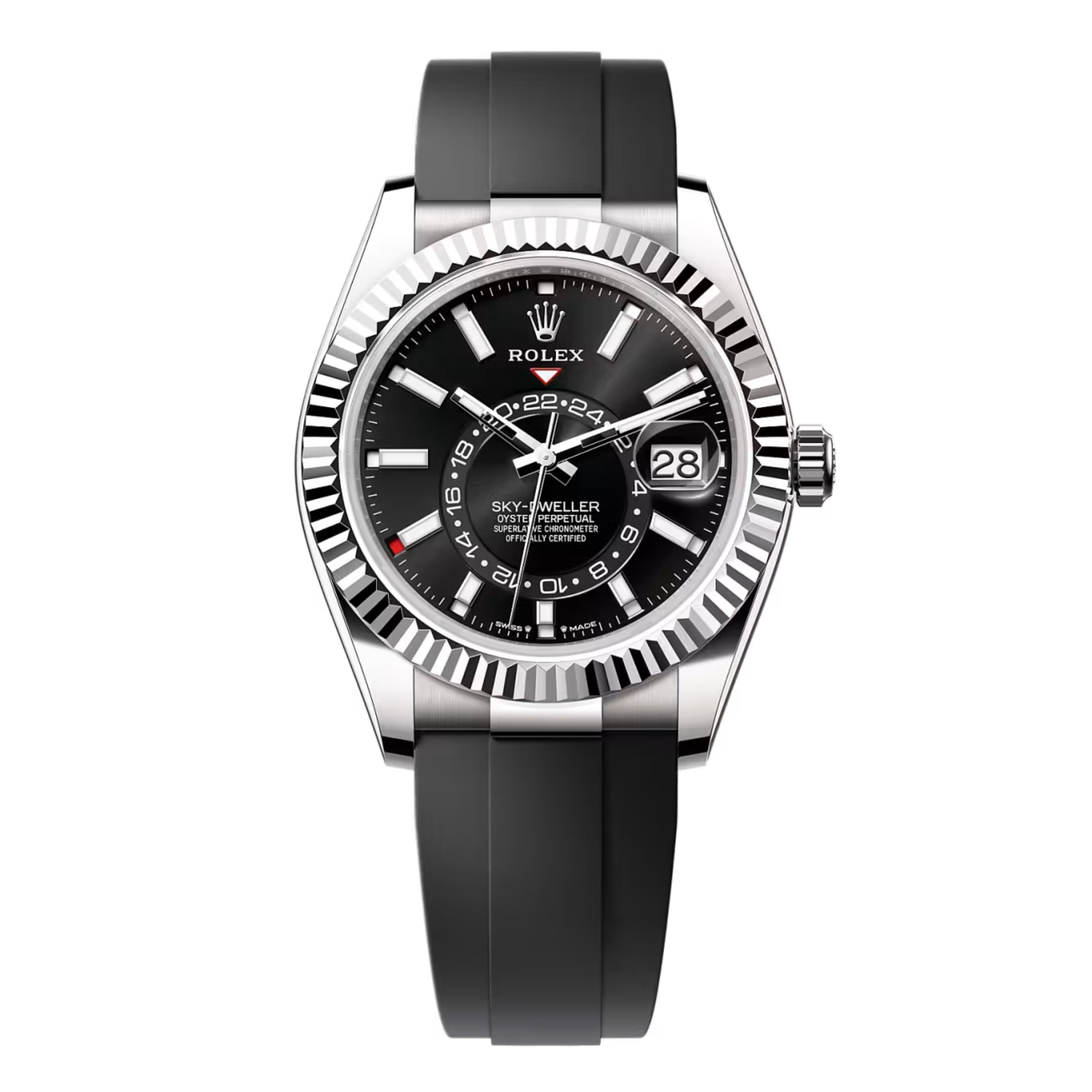 [Superclone] Rolex Sky-Dweller 42mm Bright Black Dial Oysterflex 336239
