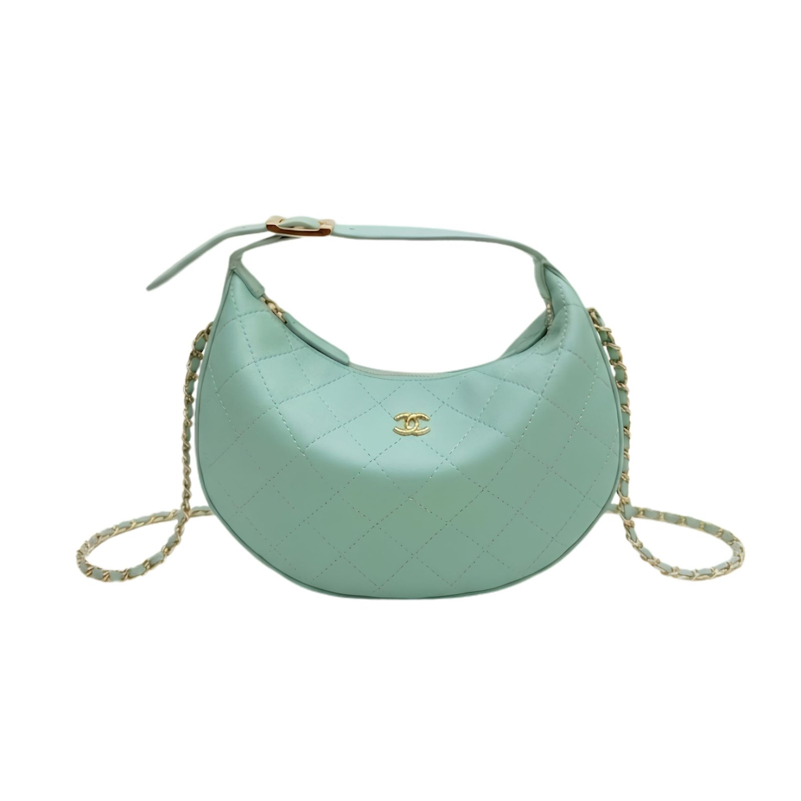 Chanel Clutch With Chain Lambskin & Gold-Tone Metal 22cm/8.7in Green AP5429