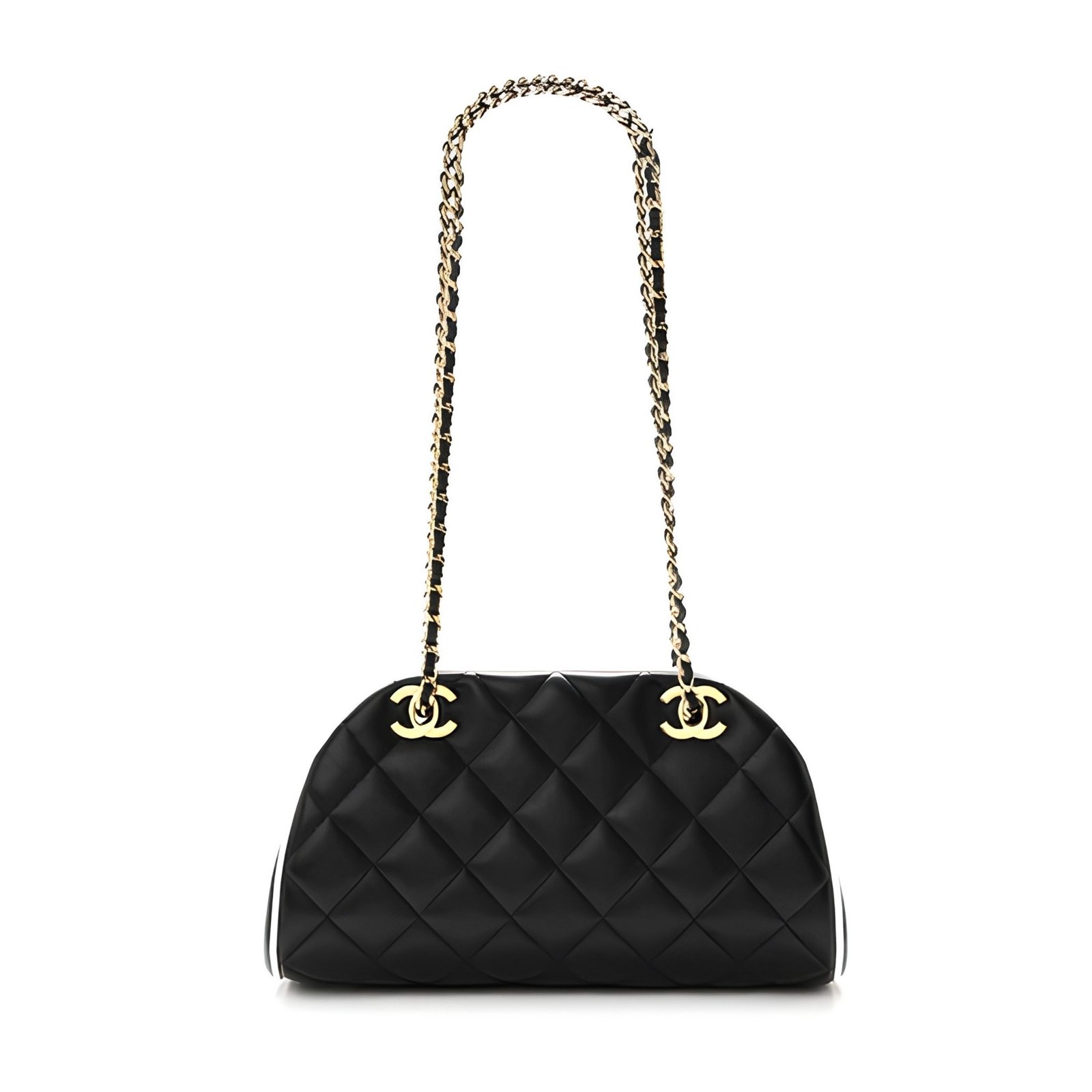 Chanel Small Bowling Bag Black Color 21cm/8.3in