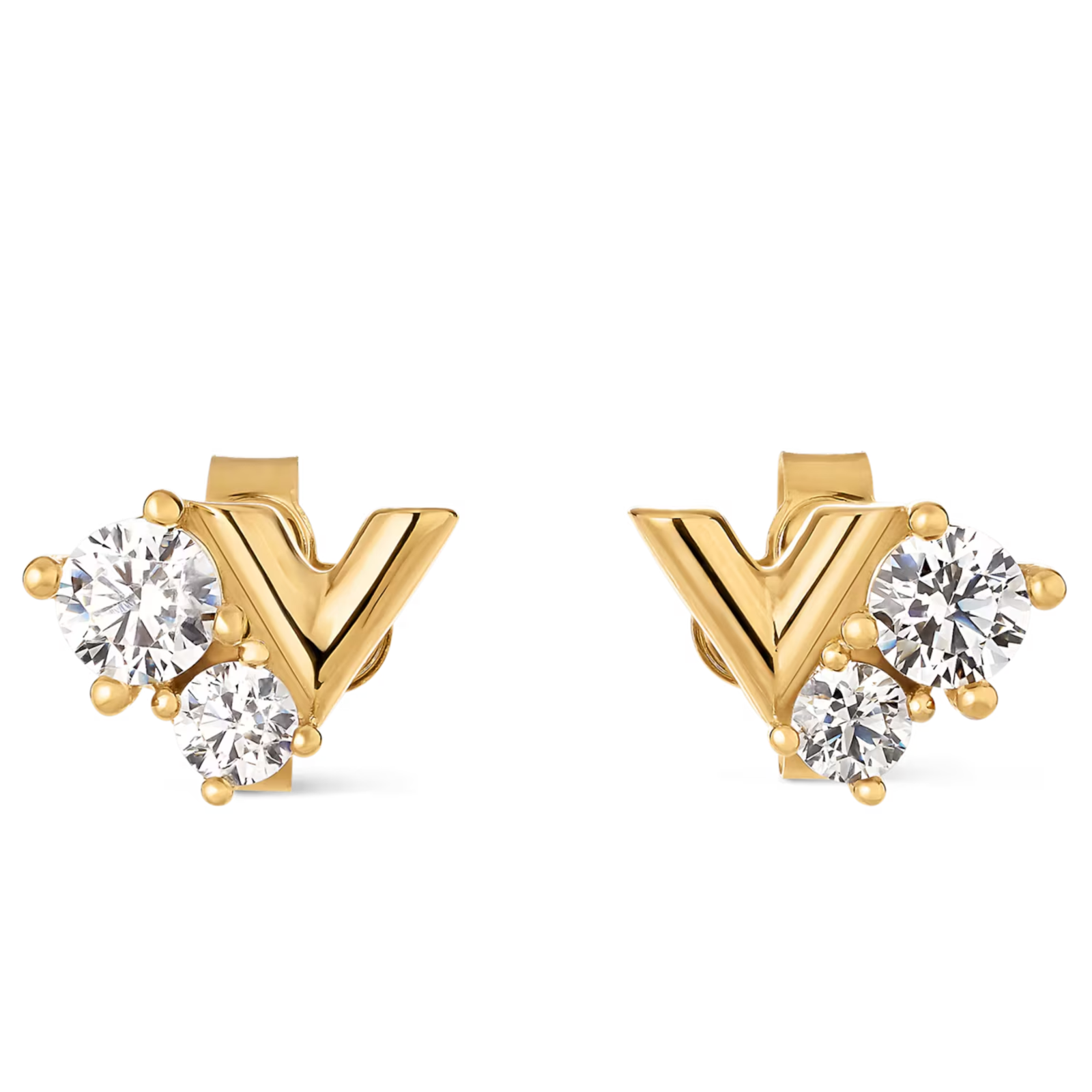 Louis Vuitton Essential V Strass PM Earrings Gold-toned 1.5cm/0.6in M04235